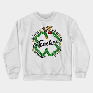 One Lucky Teacher, Teacher Pencils Patricks Day, St Patrick's Day, Shamrock Teacher Crewneck Sweatshirt